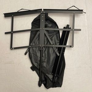 Adjustable, fold down and portable music stand